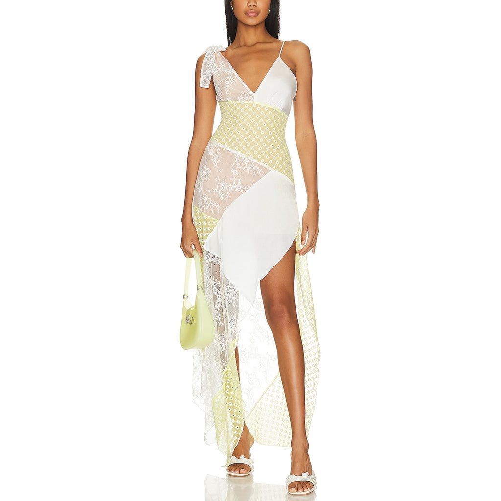 Majorelle 'Janis' White Nylon Maxi Dress Size S