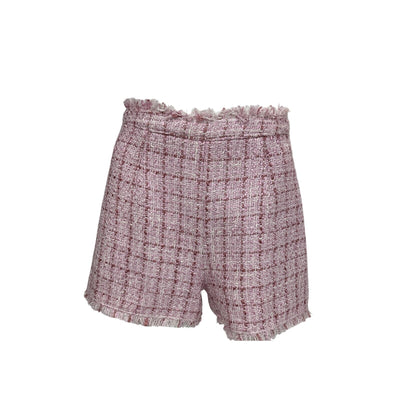 Cinq à Sept Tweed Pink Quartz Multi Coronado Shorts Size 2