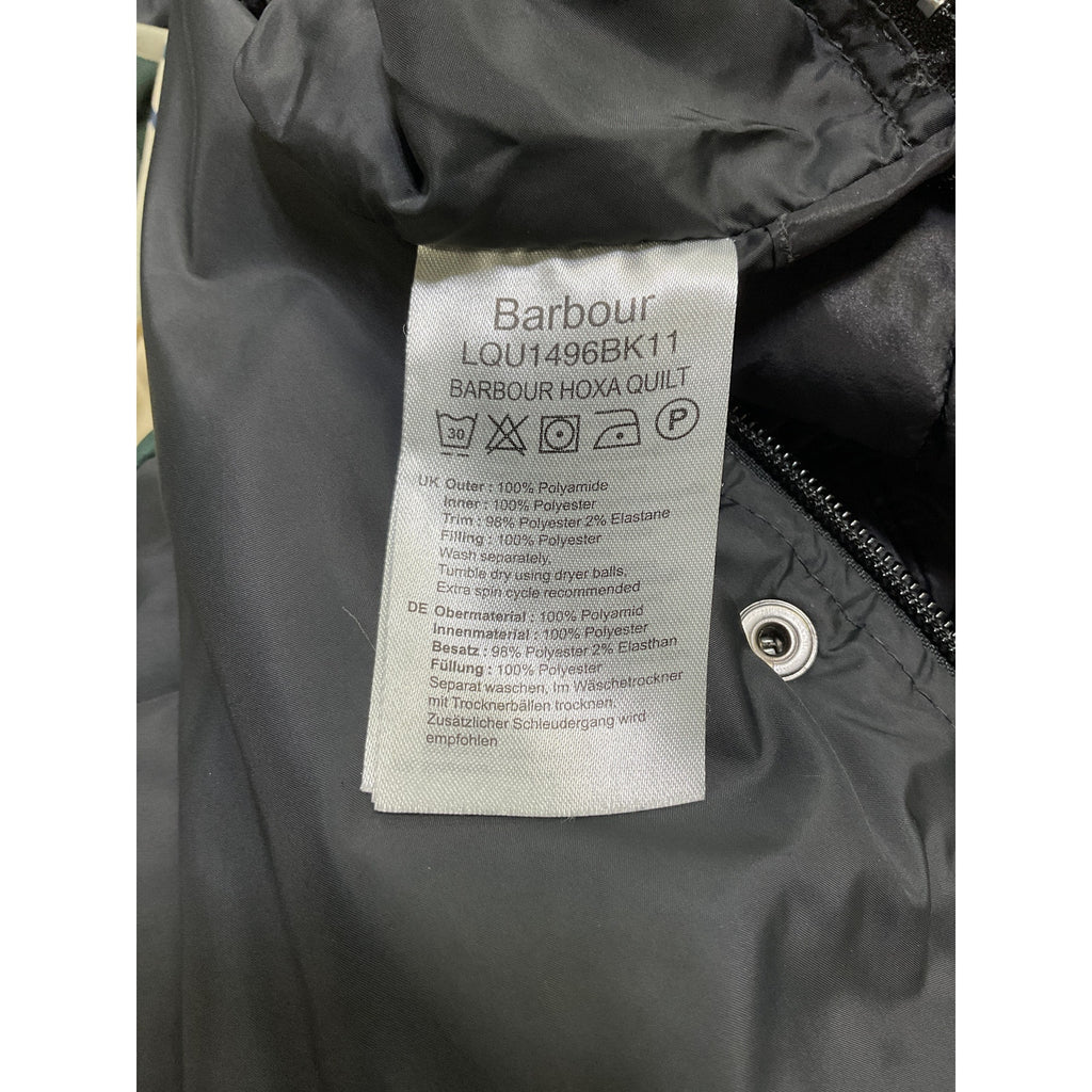 Barbour 'Hoxa' Black Polyamide Funnel Neck Quilted Coat Size 12