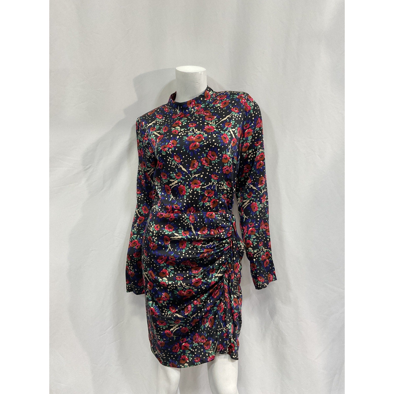 Veronica Beard 'Louella' Black Silk Floral Mini Dress Size 6