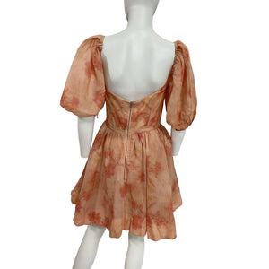 Bardot Corset Mini Orange Floral Kiah Dress Size 10 NWT
