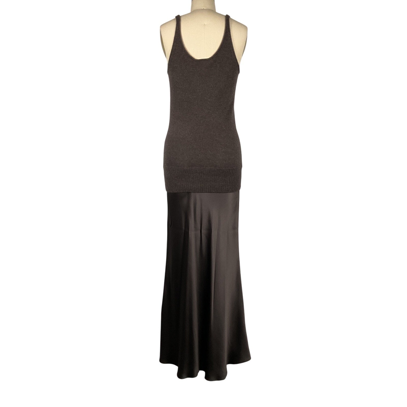 Christopher Esber 'Monument' Black Cashmere Cami Maxi Dress Size S