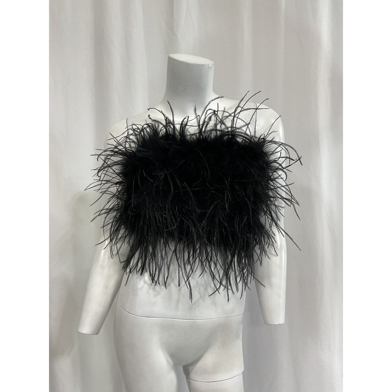 Lamarque 'Zaina' Black Feather Top Size XS