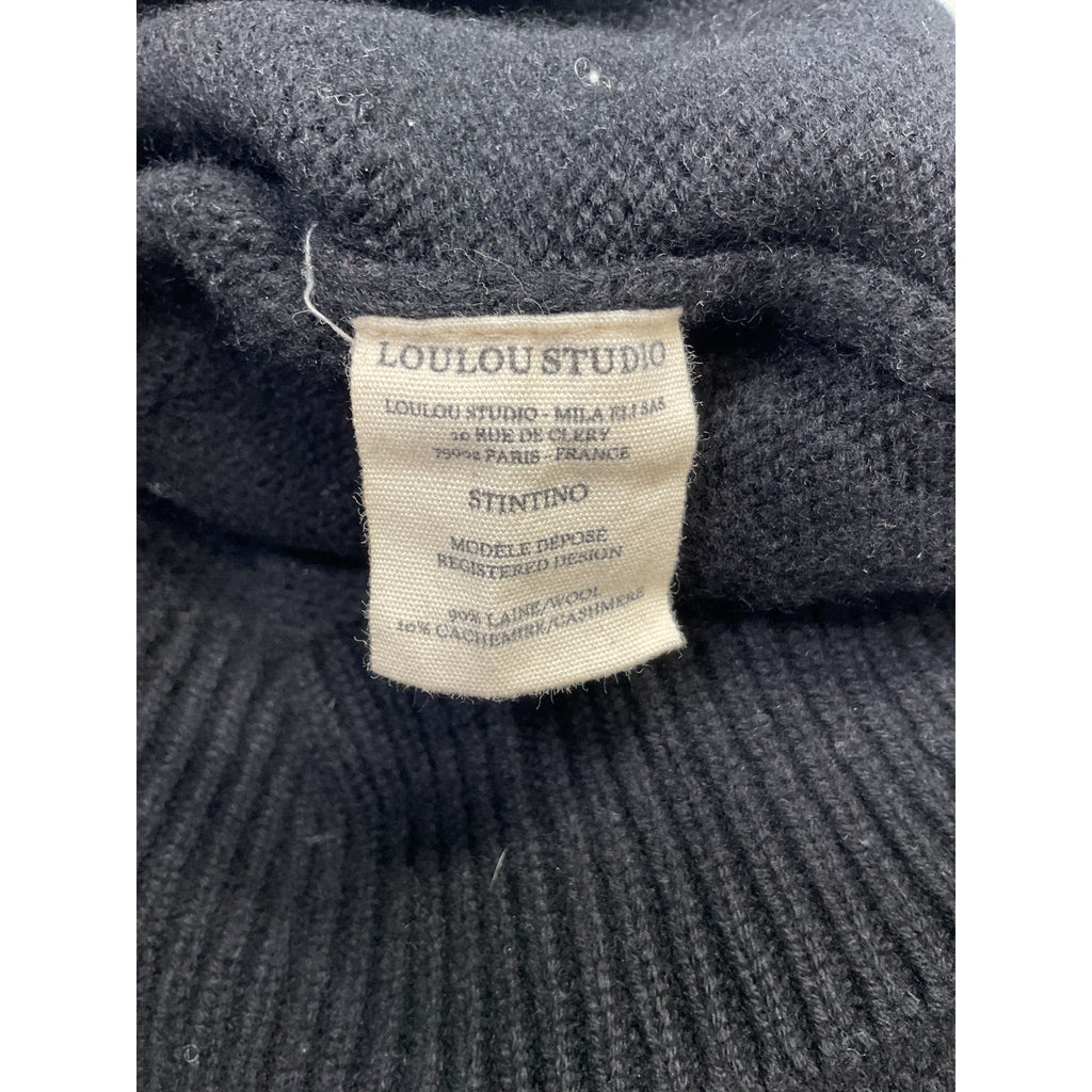 Loulou Studio 'Stintino' Black Wool Turtleneck Size S