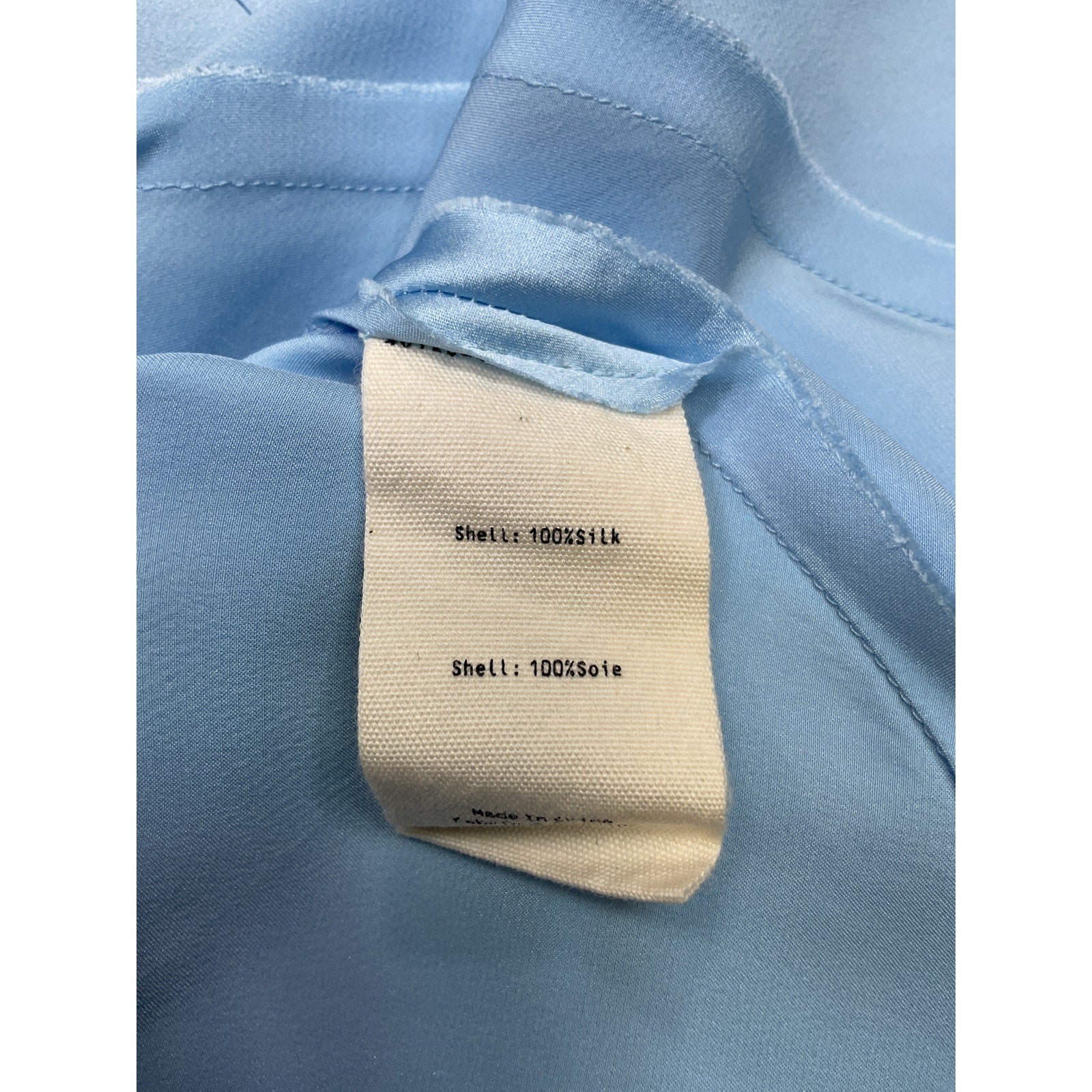 L'Agence 'Perin' Blue Silk Midi Skirt Size XXS