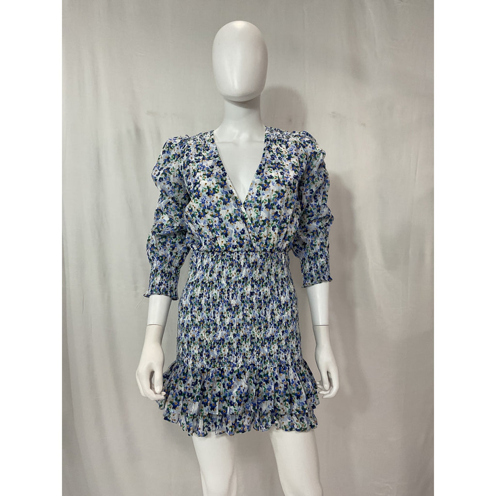 Veronica Beard 'Darrah' Blue Puff Sleeve Dress Size 0 - NWT