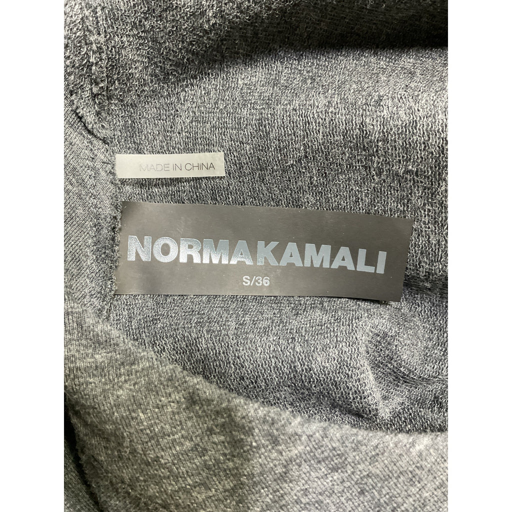 Norma Kamali Sleeveless Grey Cotton Tailored Terry Mini Dress Size S