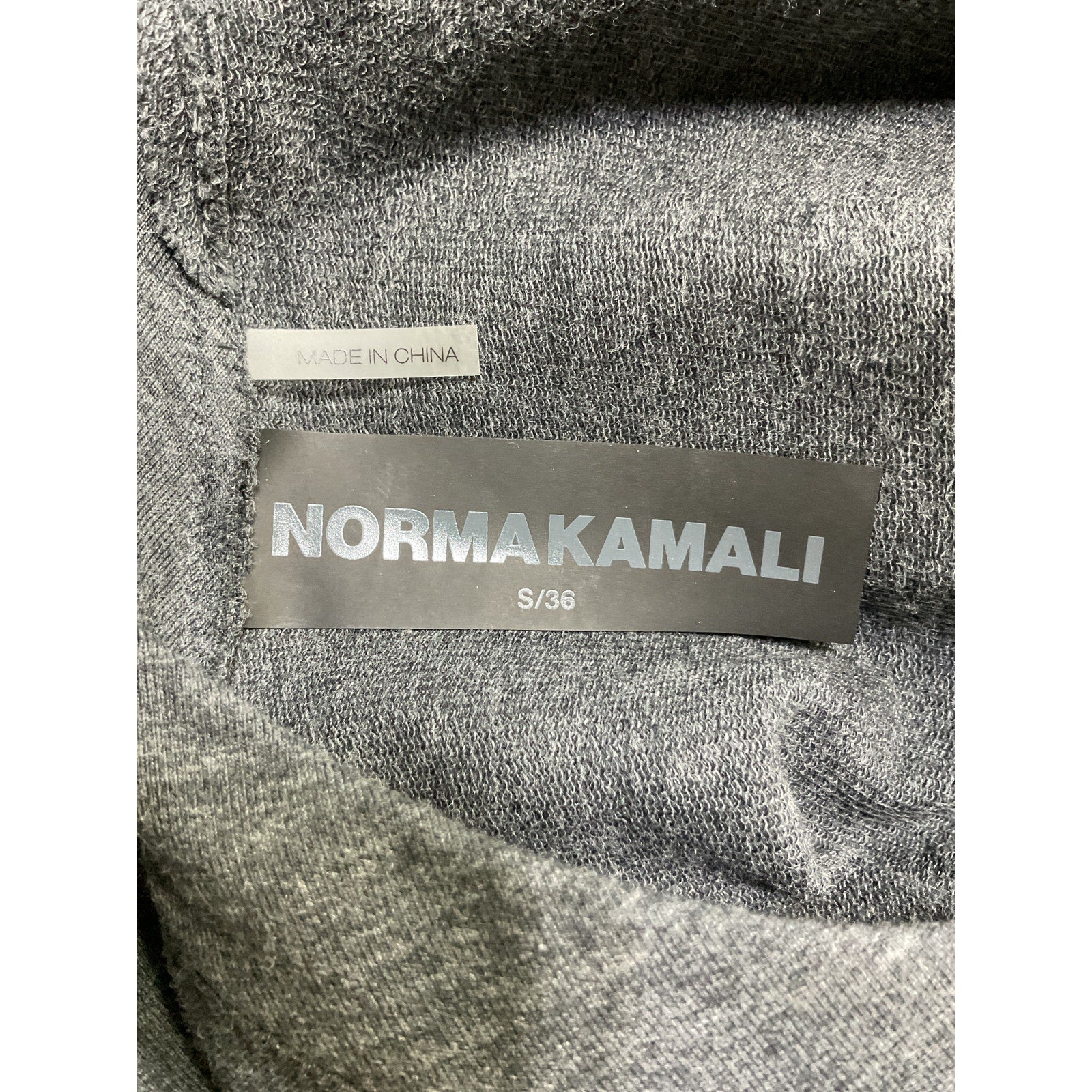 Norma Kamali Sleeveless Grey Cotton Tailored Terry Mini Dress Size S