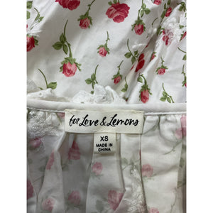 For Love & Lemons 'Jackson' White Cotton Mini Dress Size XS
