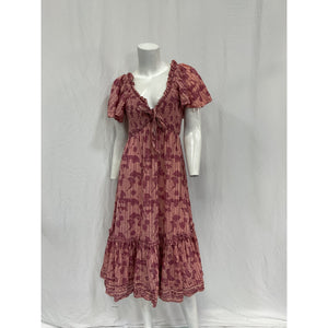 Cleobella 'Ashlyn' Pink Cotton Midi Dress Size S