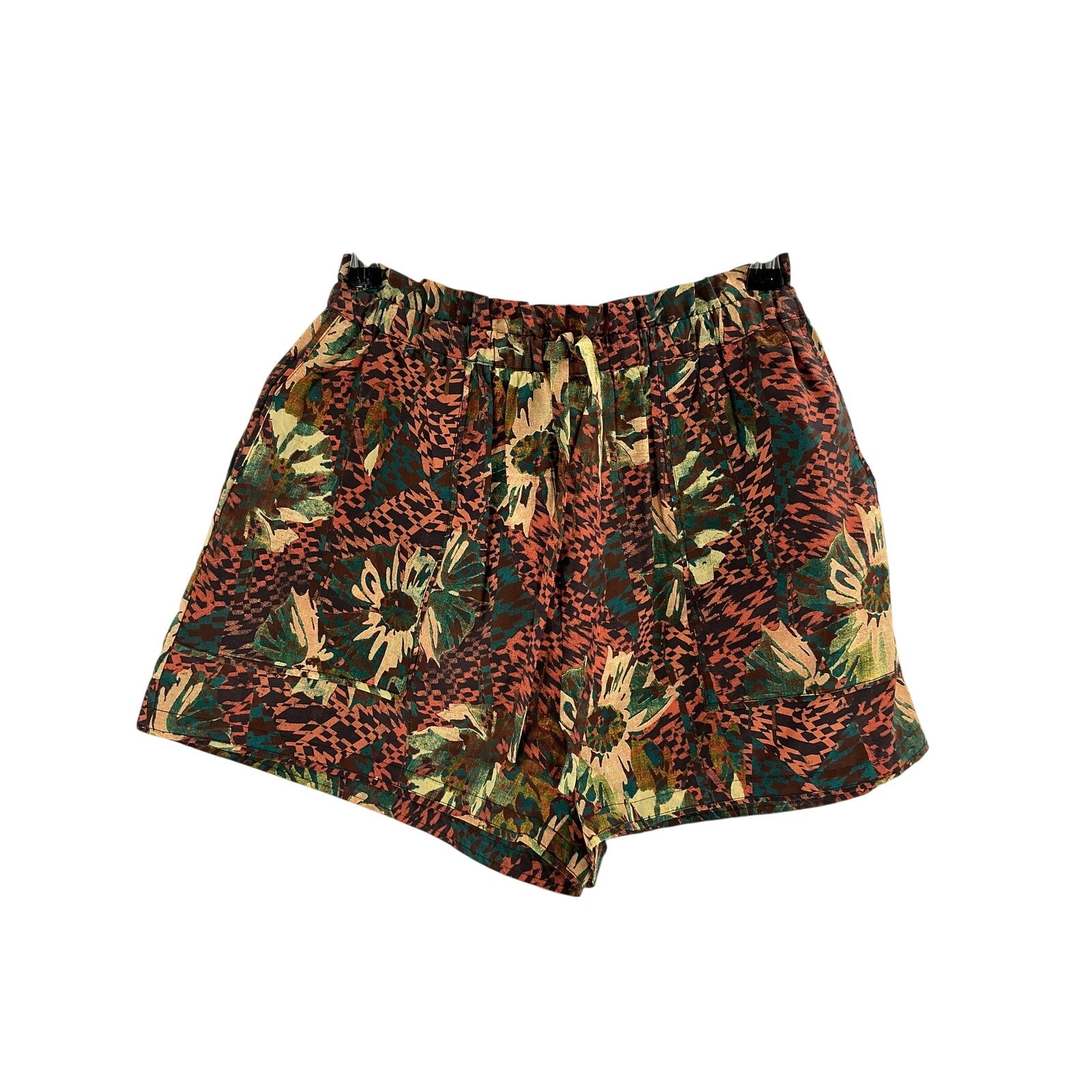 Ulla Johnson 'Edlyn' Orange Cotton Floral Shorts Size 00