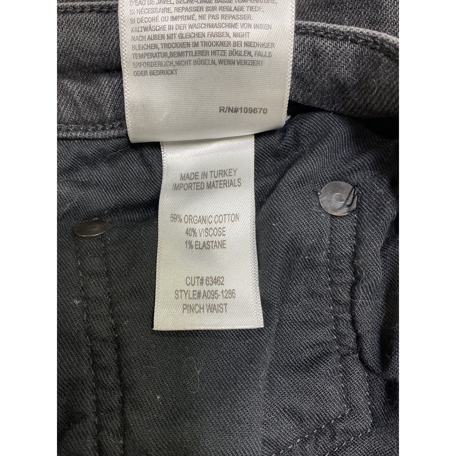 Agolde Pinch Waist High Rise Black Kick Flare Denim Jean Size 29