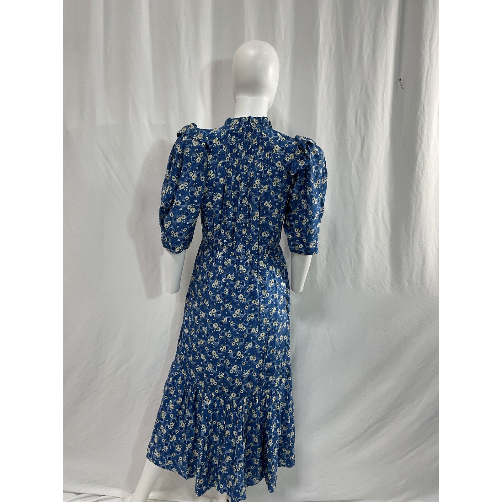 Sea New York 'Josefine' Blue V Neck Midi Dress Size XS