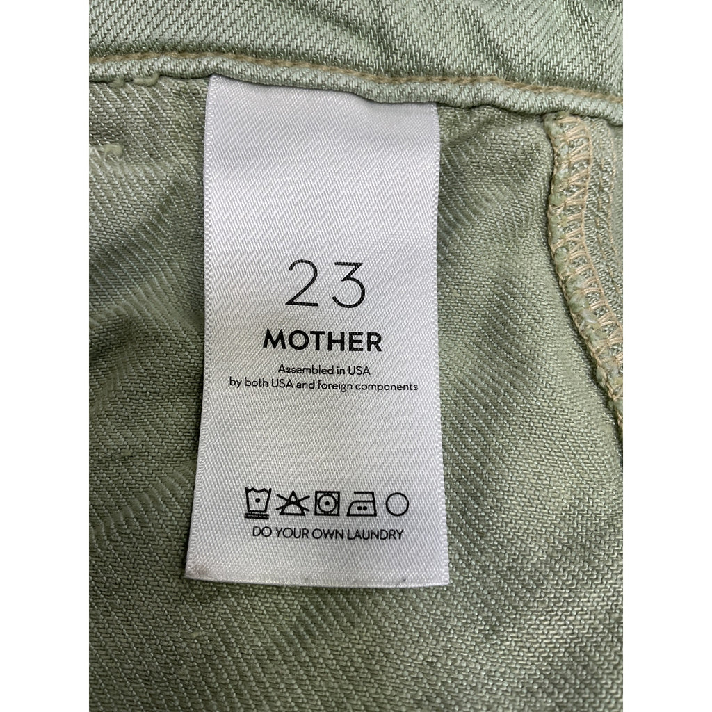 Mother The Patch Pocket 'Chute' Green Lyocell Flood Pant Size 23