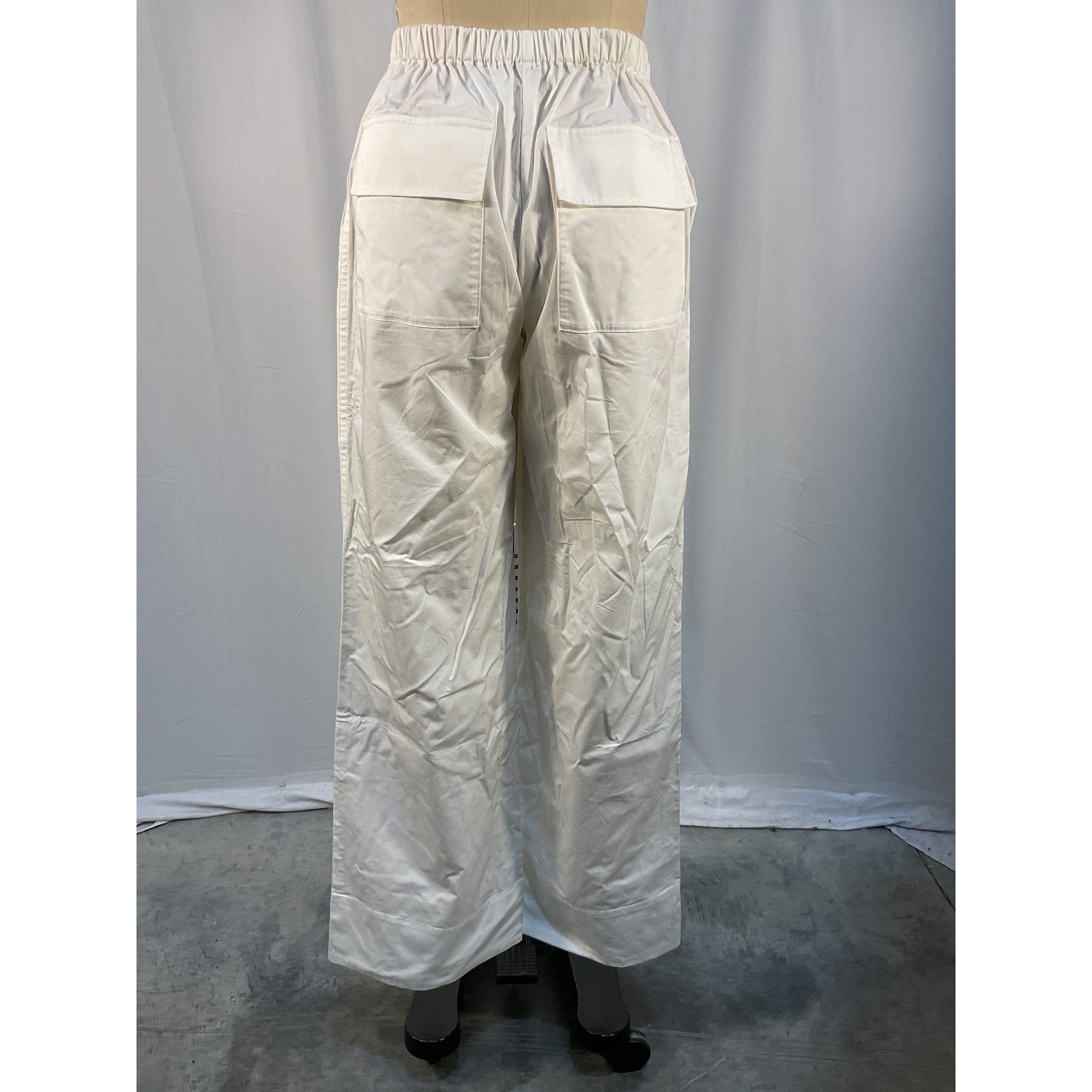 L'Academie x 'Maggie Macdonald Norga' White Poplin Drawstring Pants Size XS - NWT