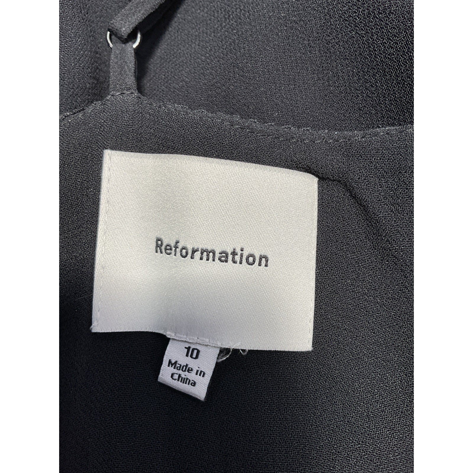 Reformation 'Citrus' Black Viscose Dress Size 10