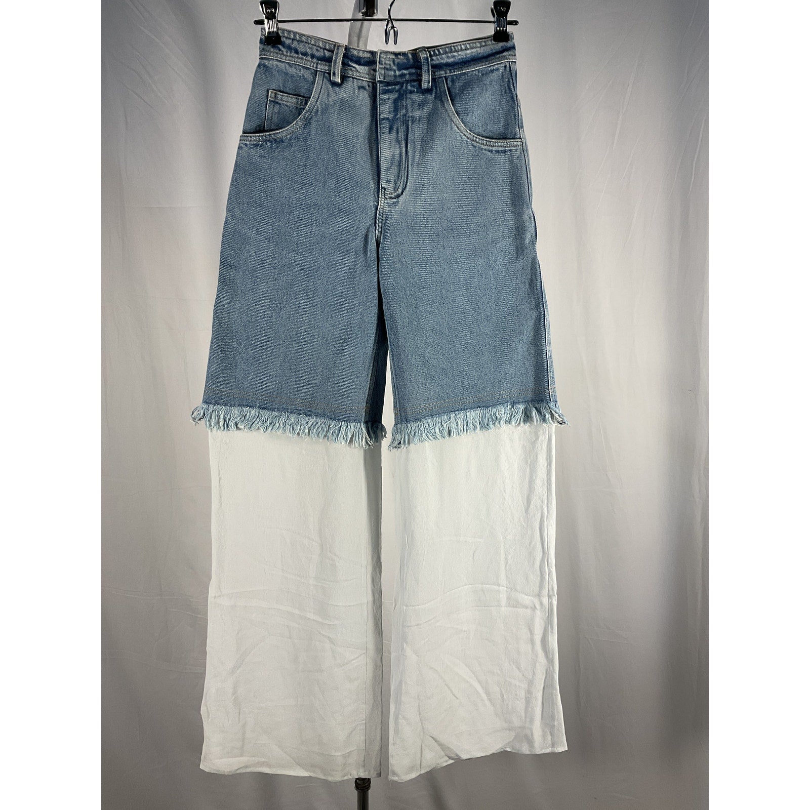 Christopher Esber 'Deconstructed' Blue Cotton Spliced Ghost Denim Jean Size 0