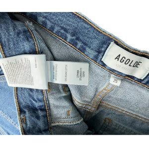 Agolde Utility Blue Cooper Cargo Denim Jeans Size 25