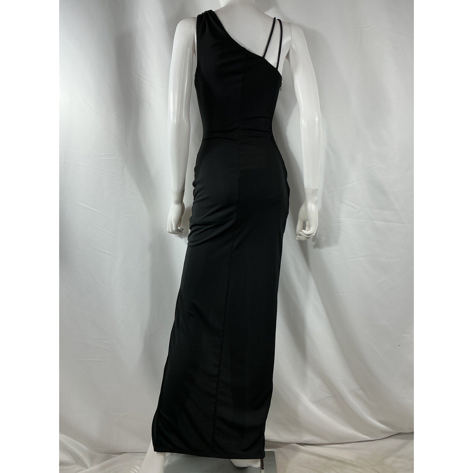 Nicholas 'Prisha' Black Polyester One Shoulder Gown Size 0
