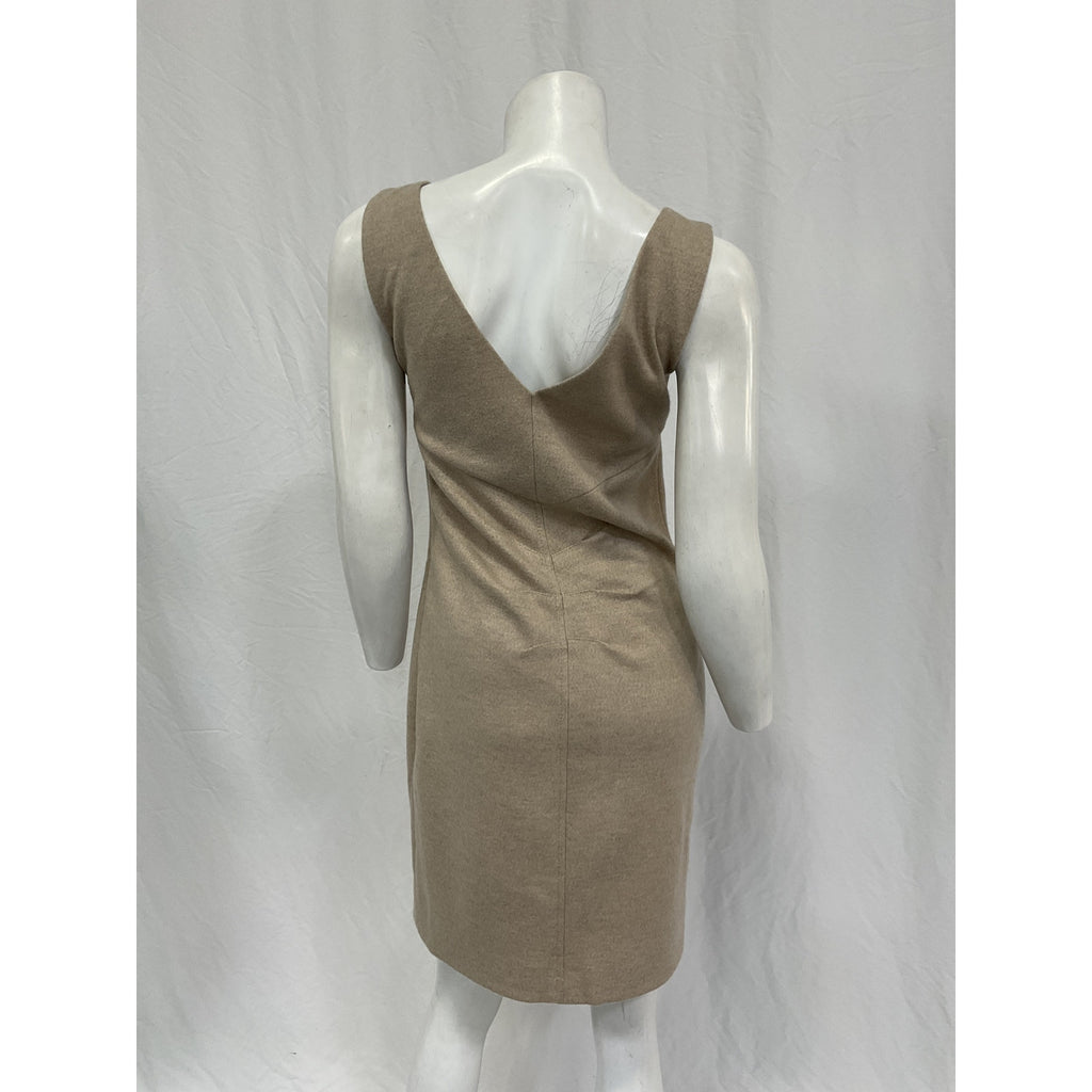 Max Mara Virgin Wool Tan Mini Dress Size 38
