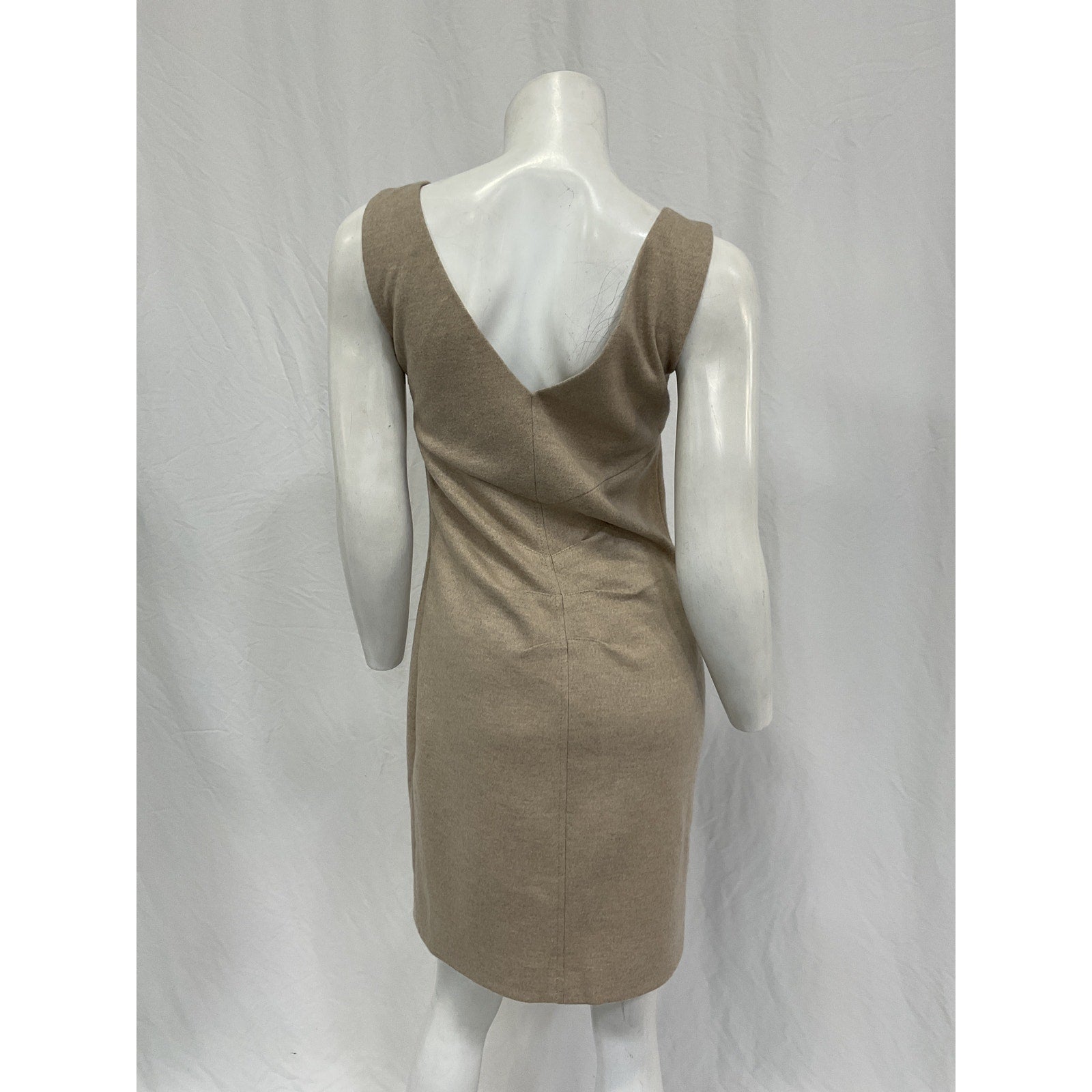 Max Mara Virgin Wool Tan Mini Dress Size 38