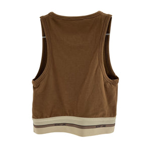 Helmut Lang Cropped Cigar Logo Hem Tank Top Size S