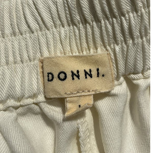 Donni. Relaxed White Pleated Trousers Size L