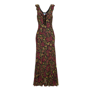 Hill House Home Floral Multicolor Augustina Maxi Dress Size XXS