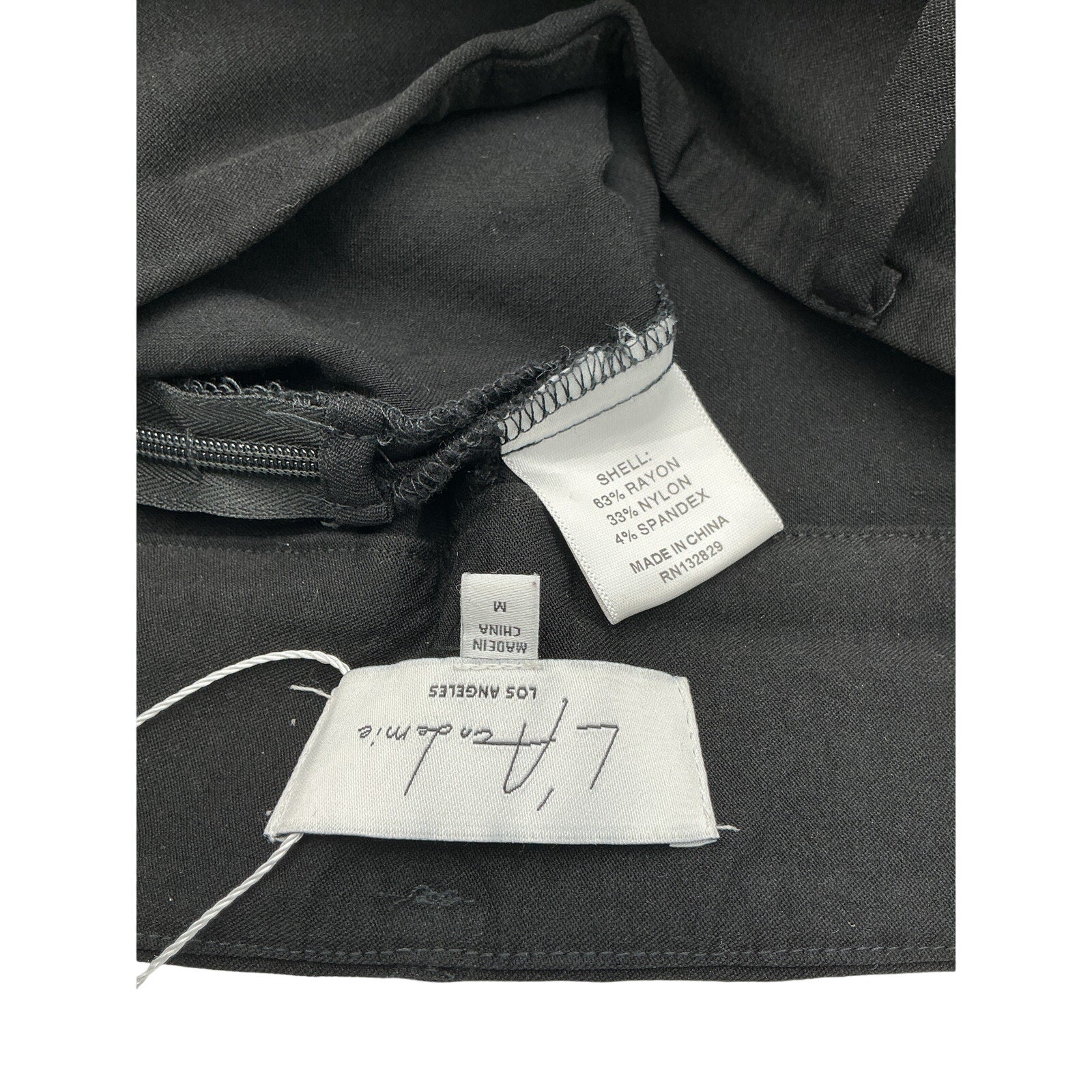 L'Academie 'The Ludovica' Black Rayon Pant Size M