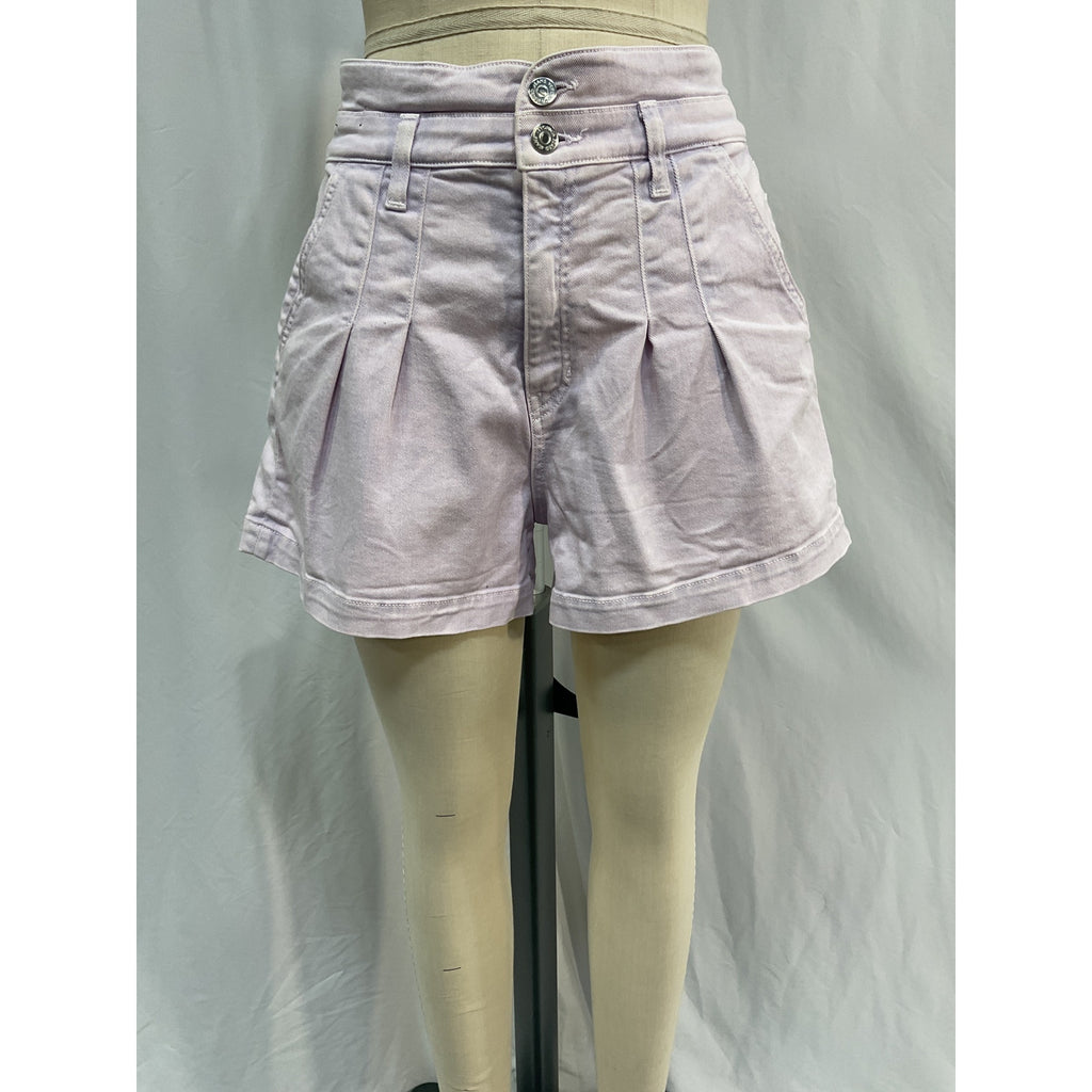 Veronica Beard 'Jaylen' Purple Cotton Pleated Denim Shorts Size 30/10