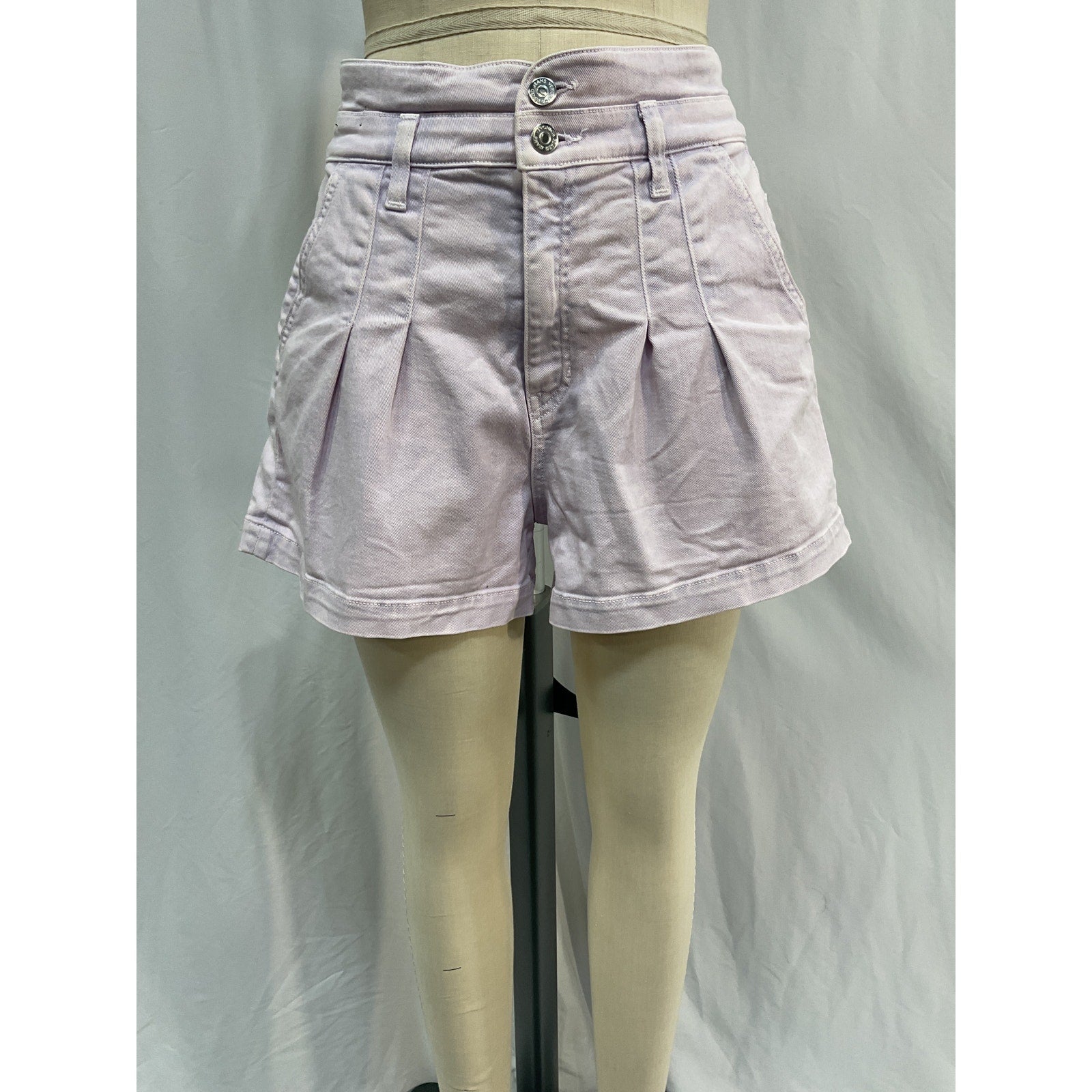 Veronica Beard 'Jaylen' Purple Cotton Pleated Denim Shorts Size 30/10