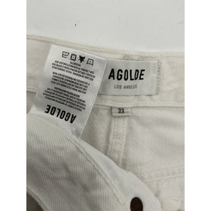 Agolde 'Parker' White Cotton Short Size 33