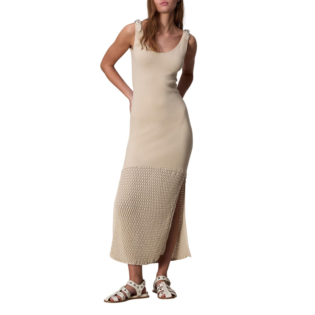 Rag & Bone Ribbed Beige Georgia Dress Size XS