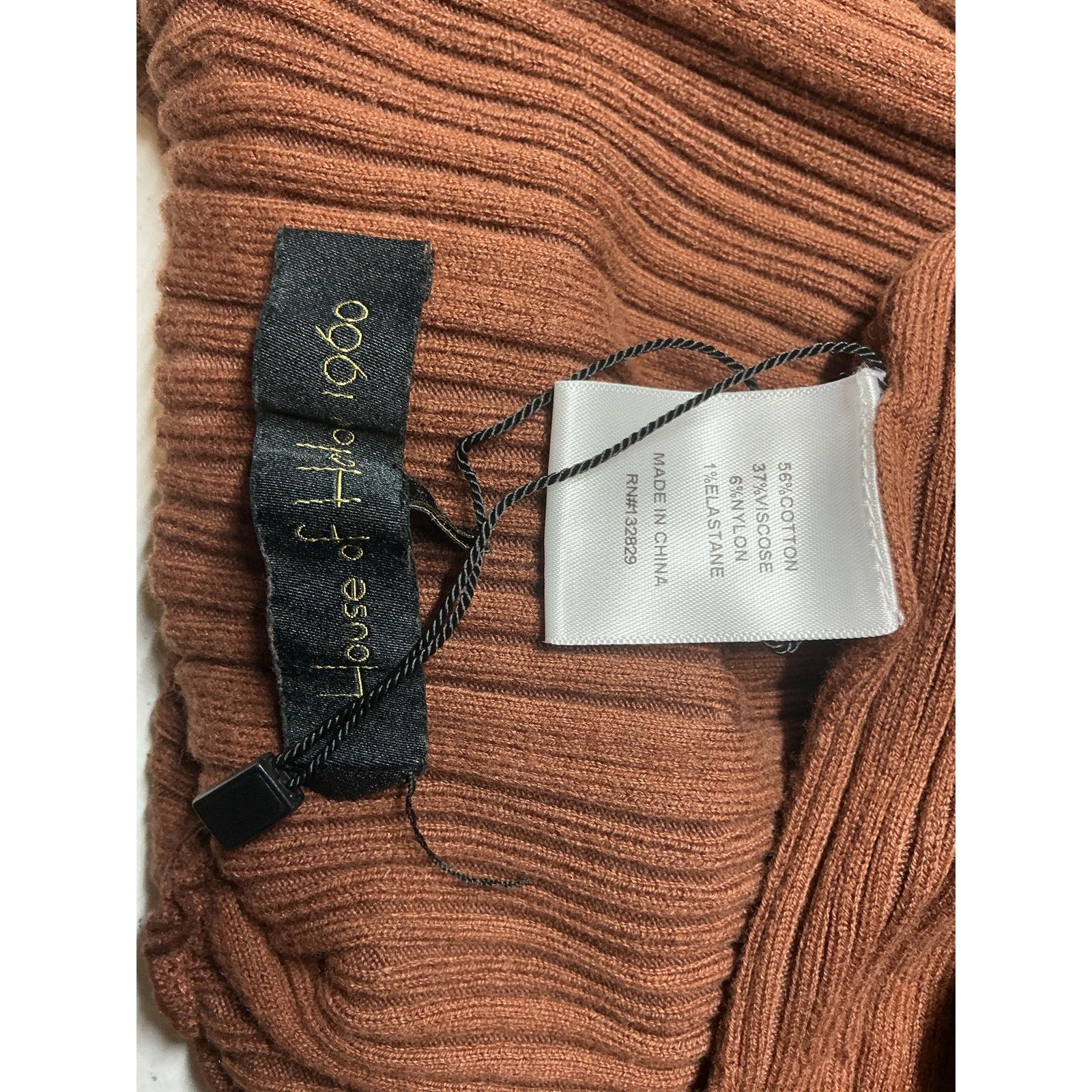House Of Harlow 1960 X Revolve 'Katerina' Brown Cotton Sleeveless Turtleneck Top Size S