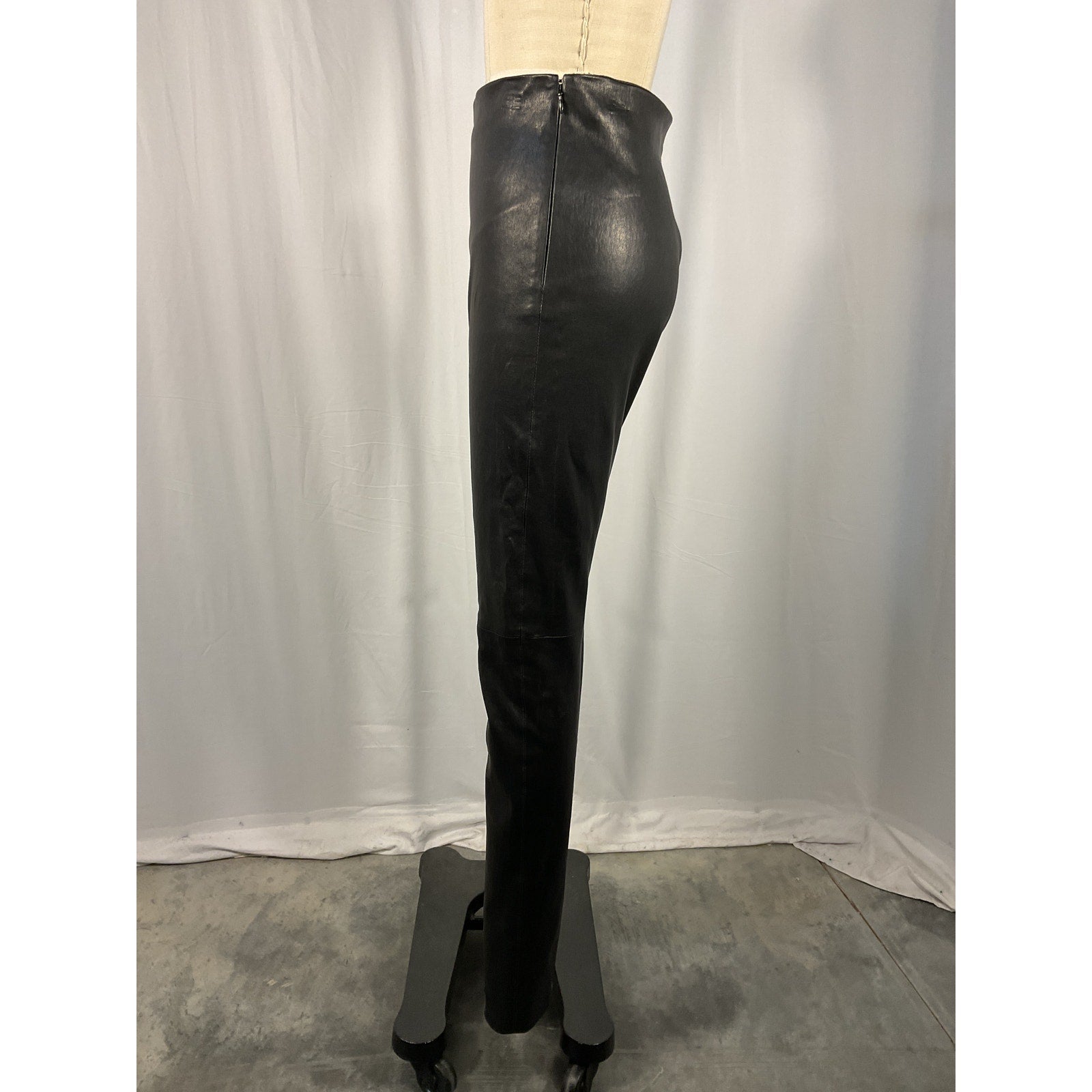 Ann Demeulemeester 'Florence' Black Leather Leggings Size S