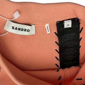 Sandro Knit Pink Eglantine Skirt Size 34