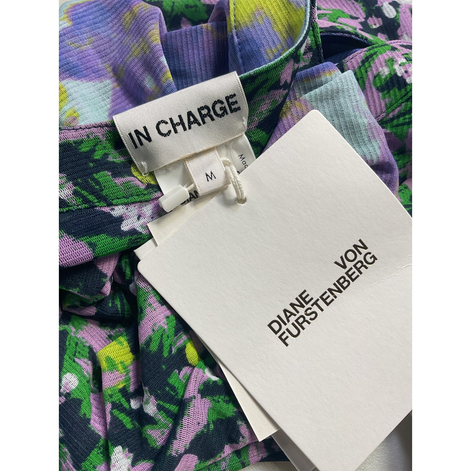 Diane Von Furstenberg 'Gladys' Purple Reversible Top Size M - NWT