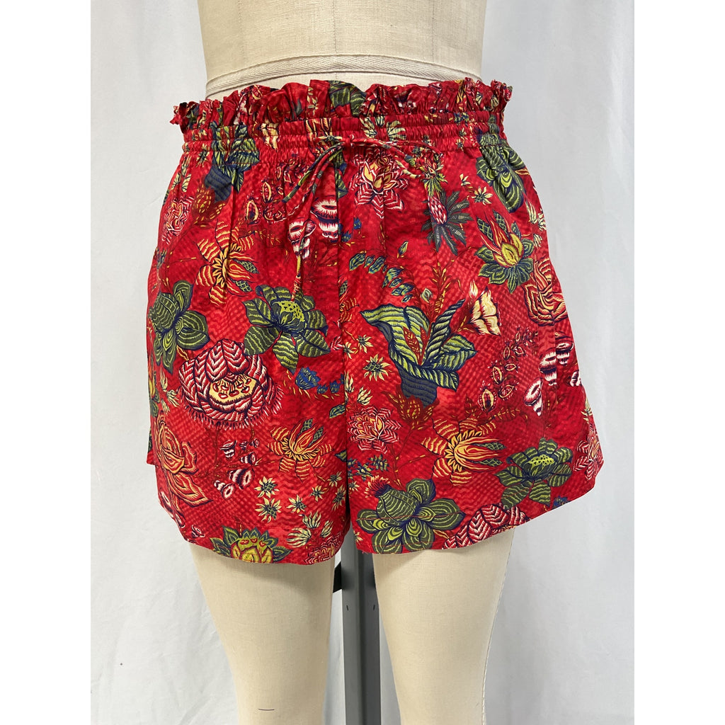 Ulla Johnson 'Devin' Red Poplin Shorts Size 2