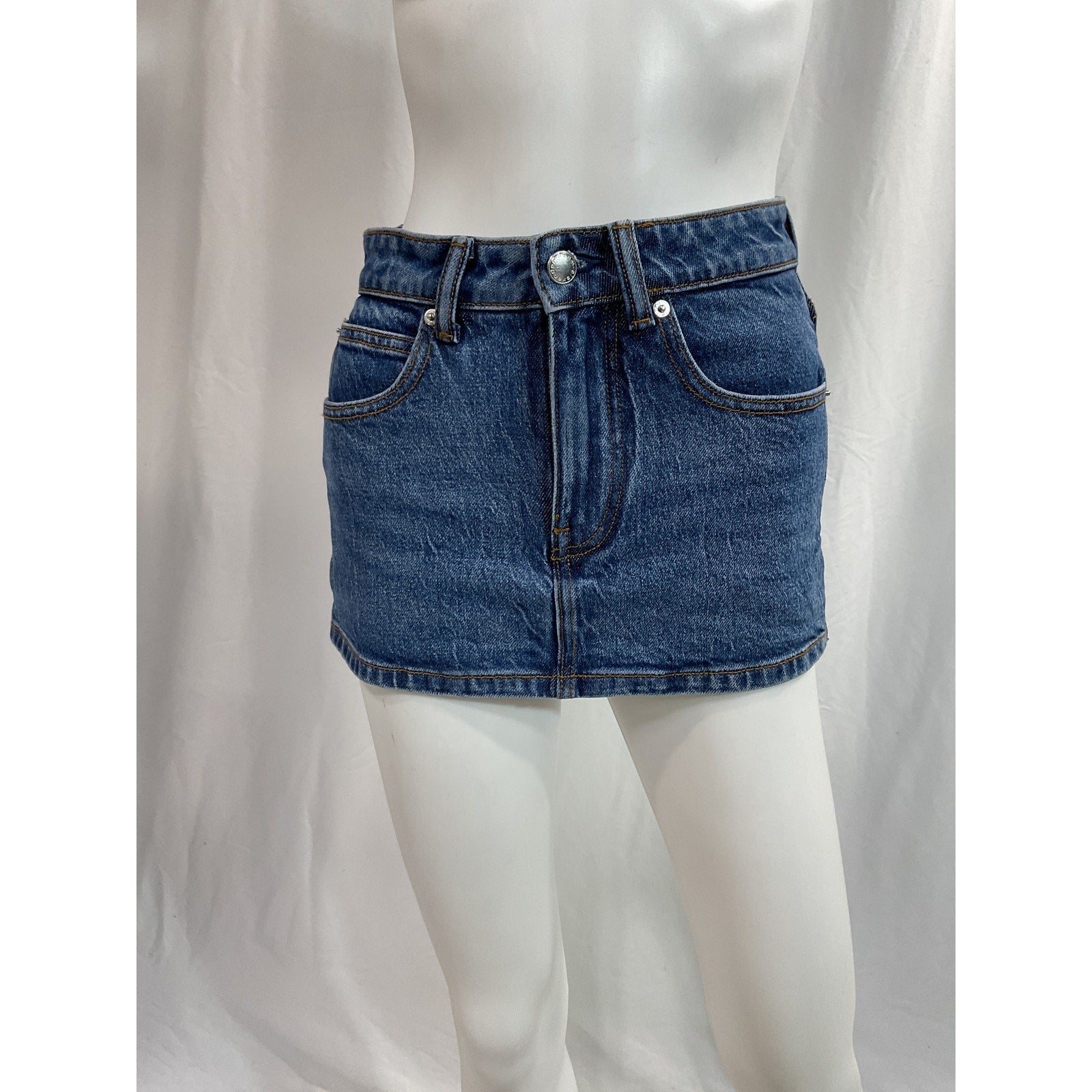 Alexander Wang Blue Mid Rise Stretch Skort Size 25