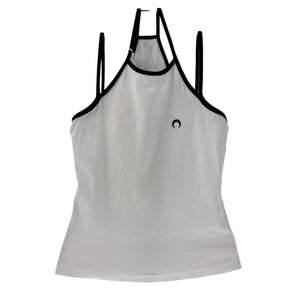 Marine Serre Ribbed White Tennis Court Tank Top Size S