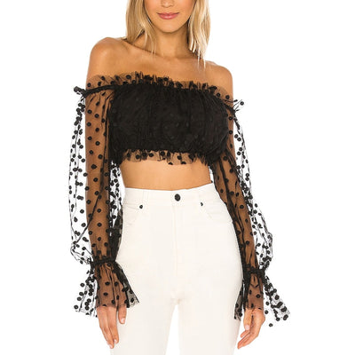 Majorelle Sheer Black Baby Bye Bye Size S Blouse