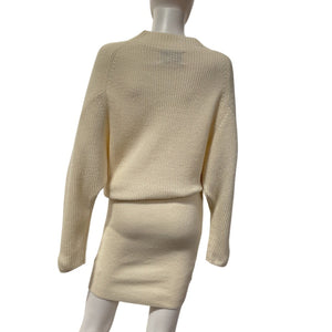 Brochu Walker Ribbed Cream Clede Sweater Dress Size XS