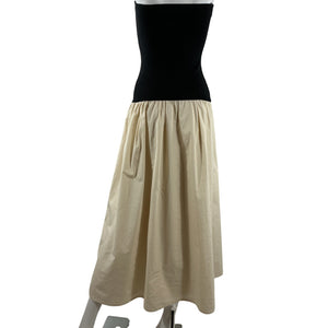 Line & Dot Two Tone Black And Taupe Tanner Combo Dress Size XS