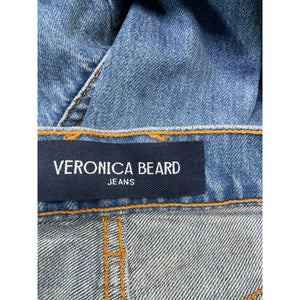 Veronica Beard 'Taylor' Blue Cotton High Rise Wide Leg Size 29