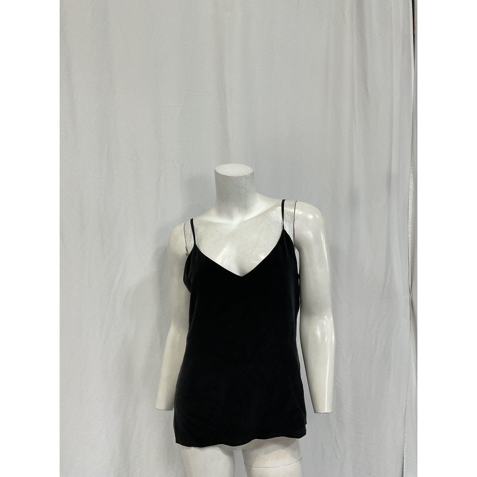 L'Agence 'Jane' Black Silk Camisole Top Size S