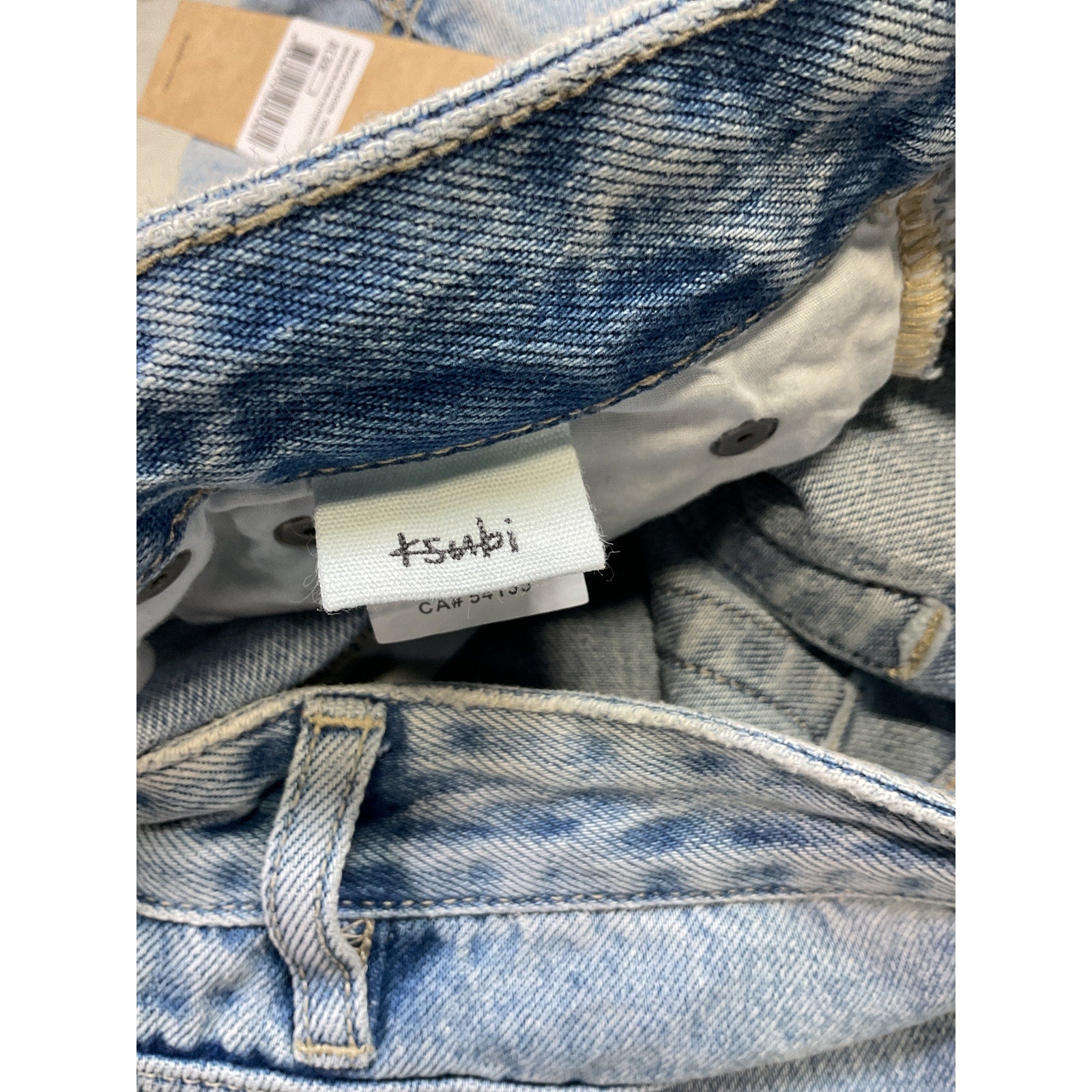 Ksubi 'Brooklyn' Blue Cotton Authentik Trashed Denim Jean Size 26 - NWT