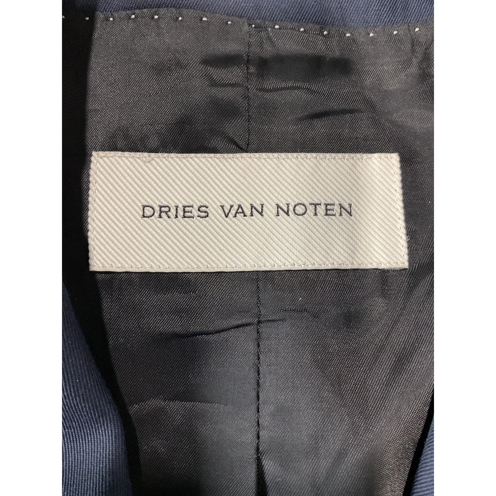 Dries Van Noten Navy Viscose Wool Blazer Size EU 34 / US 4
