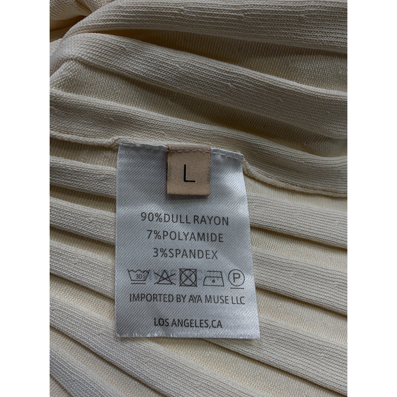 Aya Muse 'Cerio' White Skirt Size L