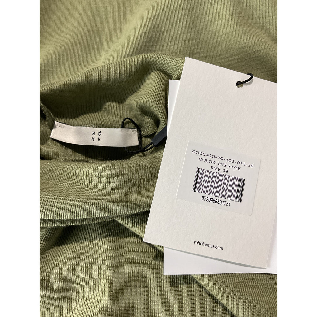 R�he Green Merino Wool Turtleneck Top Size 38 - NWT