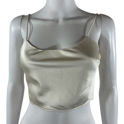 L'Academie Sleek Cream Anor Cami Top Size XS